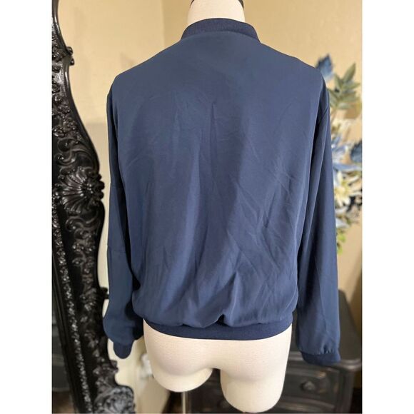 Jules & Leopold Navy Blue Bomber Jacket Size XS - Picture 2 of 3